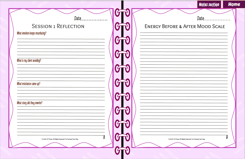 Client Session Planner – Series 2 (JM Press Workbook Edition)