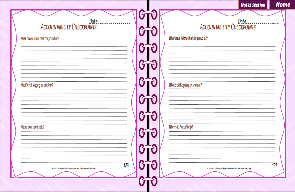 Goal Execution Workbook – 52 Weeks (JM Press Workbook Edition)