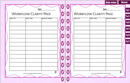 Workflow Clarity Page – 60 Days (JM Press Workbook Edition)