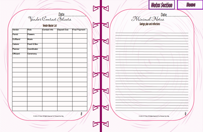 Minimalist Wedding Planner | 12-Month & 52 Weekly Planning Pages | JM Press