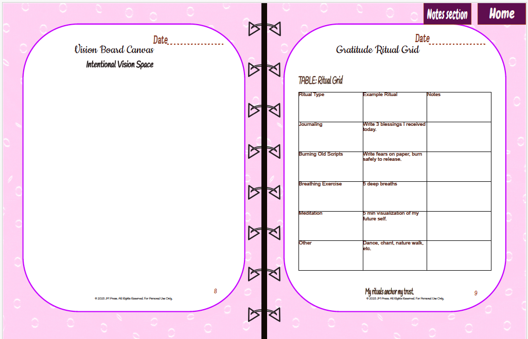 Vision Board Kit – Manifestation Flow (Planner)