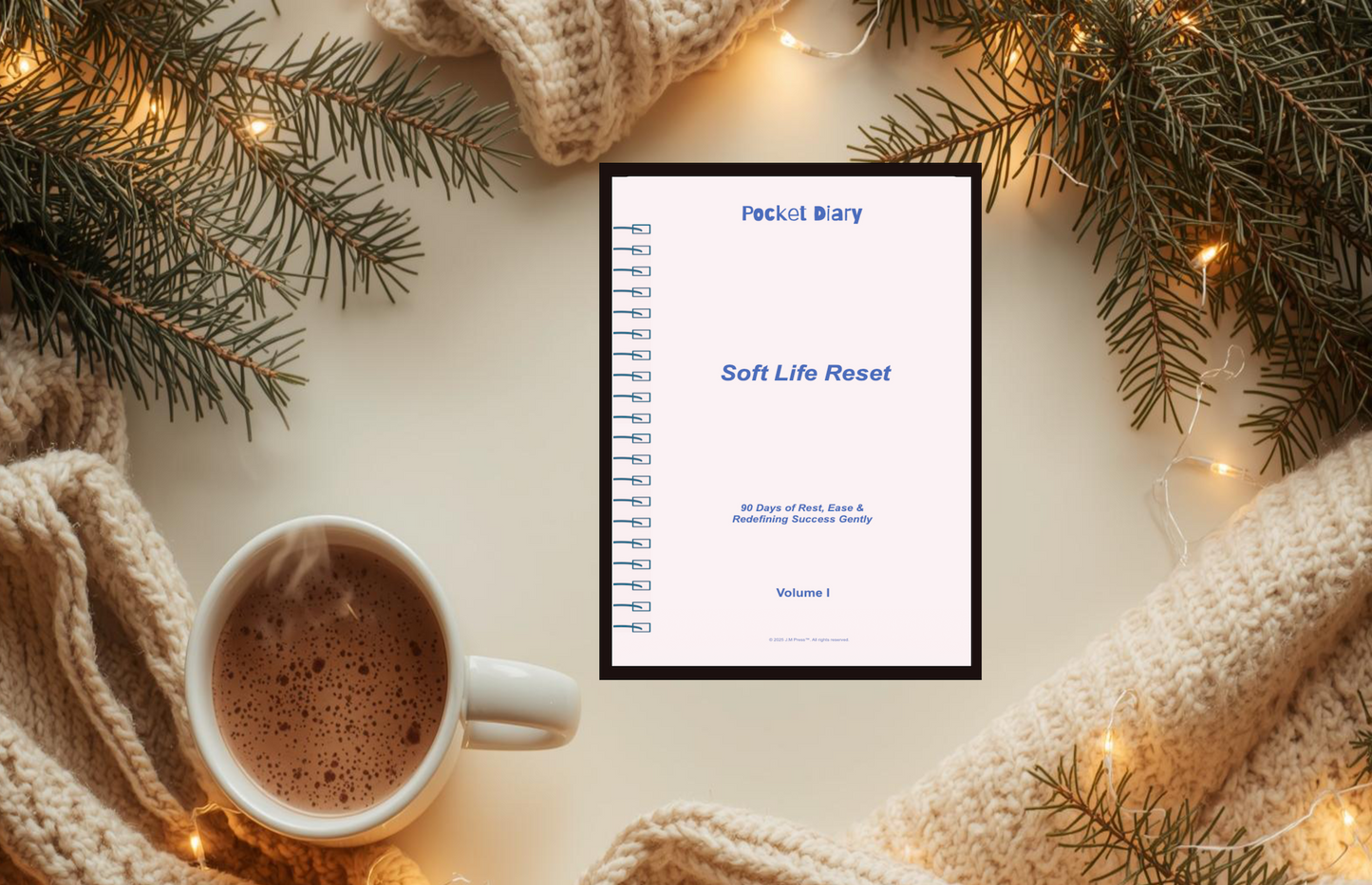 Soft Life Reset Pocket Diary | Gentle Life Reset Journal for Burnout Recovery, Mindful Living & Intentional Slow Living | JM Press