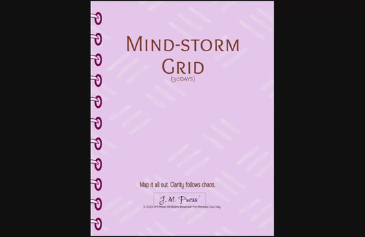 Mind-Storm Grid Workbook – 30-Day Idea Organization and Brainstorm Planner (JM Press Workbook Edition)