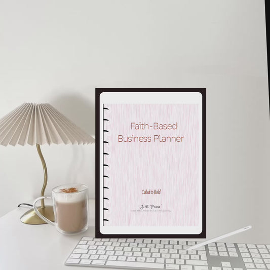 Faith-Based Business Planner – 12-Month Scripture & Testimony Tracker (JM Press Faith Edition)