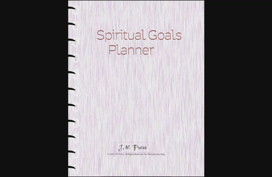 Spiritual Goals Planner – 12-Month Faith Alignment (JM Press Faith Edition)