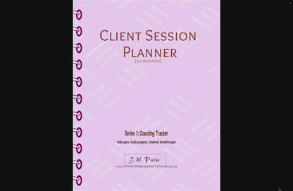 Client Session Planner – Series 1 (JM Press Workbook Edition)