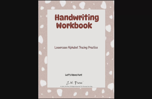 Handwriting Workbook – A to Z Lowercase Alphabet Letter Formation & Coloring Practice (JM Press Kids Edition)