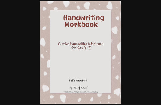 Handwriting Workbook – A to Z Cursive Writing Practice (JM Press Kids Edition)