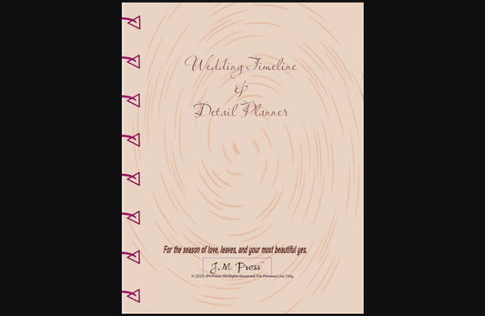 Wedding Timeline Planner | Wedding Countdown Planner, Day-of Schedule & Reflection Pages | JM Press Wedding Planner