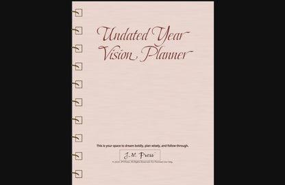 Vision Planner – Undated Yearly Wellness Planner (Wellness Edition)
