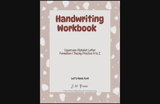 Handwriting Workbook – A to Z Uppercase Bubble Letters (JM Press Kids Edition)
