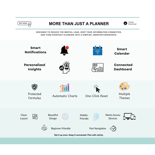 JM Press Ultimate Automated Life Planner | Google Sheets Digital Planner