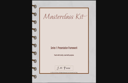 Masterclass Kit – Presentation Framework (High Value Hub Edition)