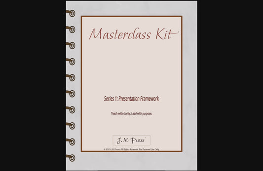 Masterclass Kit – Presentation Framework for Online Classes (JM Press High Value Hub Edition)