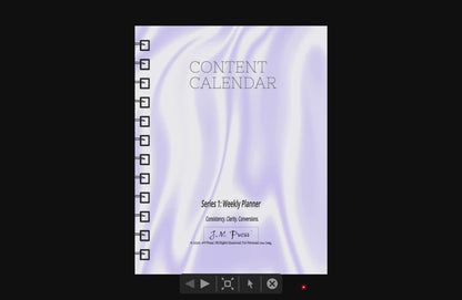 CEO Content Calendar – Weekly Planner | JM Press CEO Tools Edition