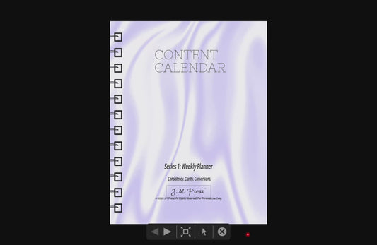 CEO Content Calendar – Weekly Planner | JM Press CEO Tools Edition