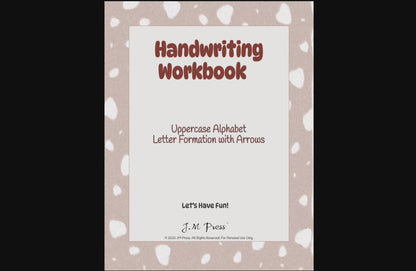 Handwriting Workbook – A to Z Uppercase Alphabet Formation with Arrows (JM Press Kids Edition)