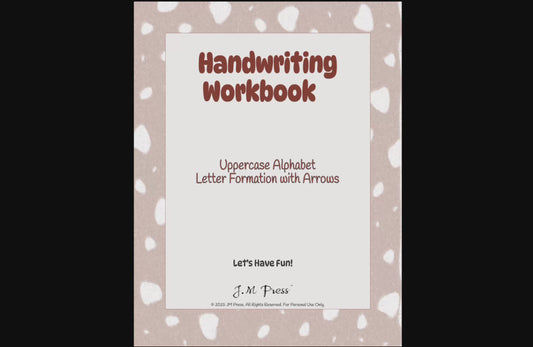Handwriting Workbook – A to Z Uppercase Alphabet Formation with Arrows (JM Press Kids Edition)