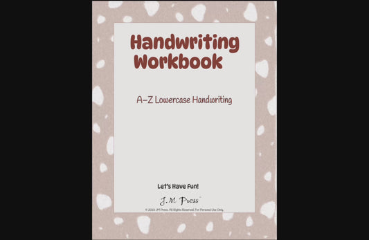 Handwriting Workbook – A to Z Smooth Cursive Tracing Letters (JM Press Kids Edition)