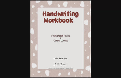 Handwriting Workbook – A to Z Rugged Cursive Letter Tracing (JM Press Kids Edition)