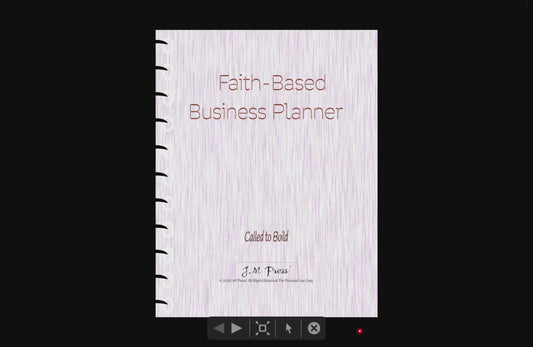 Faith-Based Business Planner – 12-Month Scripture & Testimony Tracker (JM Press Faith Edition)