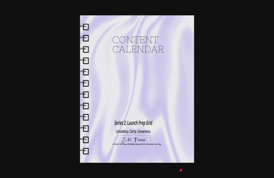 CEO Content Calendar – Launch Prep Grid | JM Press CEO Tools Edition