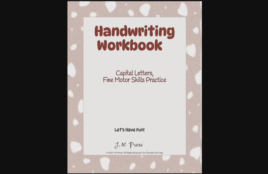 Handwriting Workbook – A to Z Capital Letters Fine Motor Skills (JM Press Kids Edition)