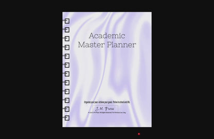Academic Master Planner – Semester & Study Organizer | JM Press CEO Tools Edition