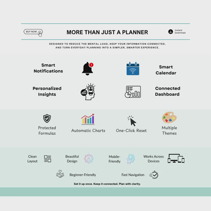 JM Press Ultimate Automated Life Planner | Google Sheets Digital Planner