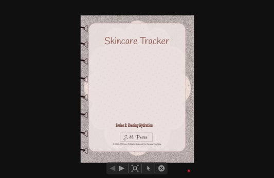 Skincare Tracker – Evening Hydration Routine & Skin Progress Journal (JM Press Beauty Edition)