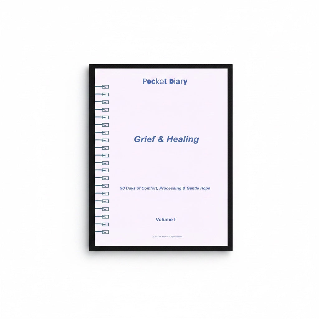 The J.M. Press Grief & Healing pocket diary, Volume 1, offers 90 days of comfort and gentle hope for emotional recovery.