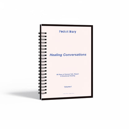 The J.M Press Healing Conversations pocket diary, Volume I, with 90 days of prompts for emotional healing and repair.