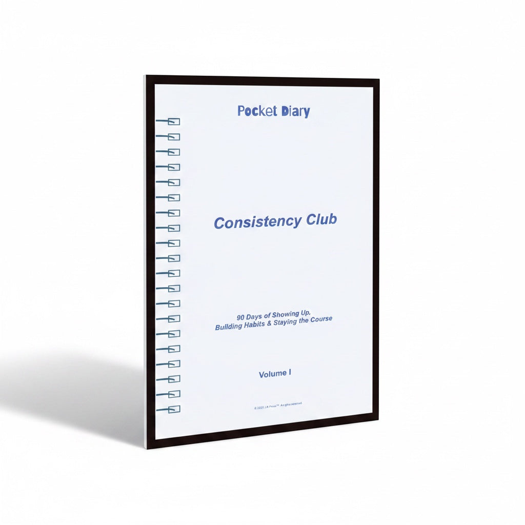 The J.M Press Affirmed In Business Pocket Diary Volume One, a guided journal with 90 daily affirmations and prompts for entrepreneurs.