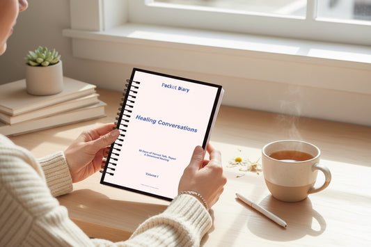The J.M. Press Healing Conversations pocket diary, a 90-day guided journal for emotional recovery and grief.